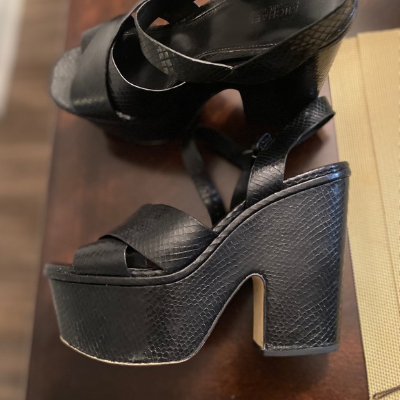 Michael Kors Snakeskin Platform Sandals - Picture 4 of 5
